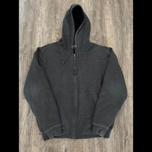 Champs-sports Men's Grey and Black Zip Up Hoodie